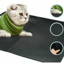 HANBING Tapis Pour Animaux De Compagnie Tapis De Sable Pour Animaux De Compagnie (Noir Xs) -Promos Litière et bac à litière Magasin 54995247 2