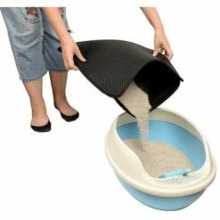 HANBING Tapis Pour Animaux De Compagnie Tapis De Sable Pour Animaux De Compagnie (Noir Xs) -Promos Litière et bac à litière Magasin 54995247 4