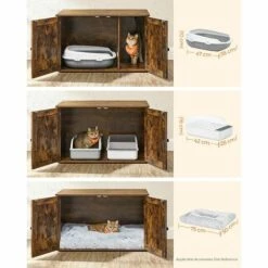 FEANDREA Maison De Toilette Pour Chats, Marron Rustique Par SONGMICS PCL002X01 - Marron Rustique 9 FEANDREA Maison De Toilette Pour Chats, Marron Rustique Par SONGMICS PCL002X01 - Marron Rustique -Promos Litière et bac à litière Magasin 55495281 3