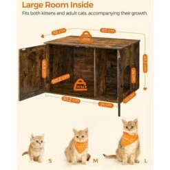 FEANDREA Maison De Toilette Pour Chats, Marron Rustique Par SONGMICS PCL002X01 - Marron Rustique 11 FEANDREA Maison De Toilette Pour Chats, Marron Rustique Par SONGMICS PCL002X01 - Marron Rustique -Promos Litière et bac à litière Magasin 55495281 5