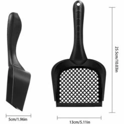 ECHOO Pelle à Litière Pour Chat En Bentonite Pelle à Litière Pour Chat En PVC Support Mural Léger, Durable, Pelle à Litière Carrée Avec Manche Long, Fournitures Pour Animaux De Compagnie Pour Le Nettoyage -Promos Litière et bac à litière Magasin 55535847 2