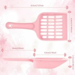 ECHOO 3pcs Pelle à Litière Pour Chat, Pelles En Plastique Pour Chat Pelle à Litière En Plastique Pelle à Litière Kitty Avec Long Manche Pour Nettoyage Des Toilettes De Sable De Chat(Rose) -Promos Litière et bac à litière Magasin 55535849 2