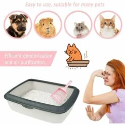 ECHOO 3pcs Pelle à Litière Pour Chat, Pelles En Plastique Pour Chat Pelle à Litière En Plastique Pelle à Litière Kitty Avec Long Manche Pour Nettoyage Des Toilettes De Sable De Chat(Rose) -Promos Litière et bac à litière Magasin 55535849 5