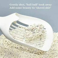 Fei Yu Pelle à Litière Pour Chat, En Plastique ABS De Qualité Supérieure, Fabriquée Pour La Plupart Des Types De Litière Pour Chat, Bac à Litière Et Support Pour Pelle, Durable Et Facile à Nettoyer -Promos Litière et bac à litière Magasin 55855129 5