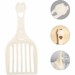 BENOBBY KIDS Pelle à Litière Pour Chat, Pelle à Litière En Plastique Avec Matériau PP, Pelle à Litière Durable - Conçue Pour Un Tamisage Facile, Blanc Laiteux,3pc -Promos Litière et bac à litière Magasin 56070959 4