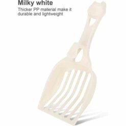 BENOBBY KIDS Pelle à Litière Pour Chat, Pelle à Litière En Plastique Avec Matériau PP, Pelle à Litière Durable - Conçue Pour Un Tamisage Facile, Blanc Laiteux,3pc -Promos Litière et bac à litière Magasin 56070959 5