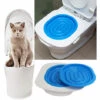 THSINDE Kit De Formation De Toilettes Pour Chat, Système De Formation De Toilettes Pour Animaux Domestiques,, Siège D'urinoir, Fournitures De Nettoyage Pour Chat-bleu -Promos Litière et bac à litière Magasin 56149236 1