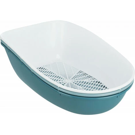 Bac A Litière Berto 39 X 22 X 59 Cm Bleu Clair Pétrole Pour Chat. - Animallparadise - Bleu 4 Bac A Litière Berto 39 X 22 X 59 Cm Bleu Clair Pétrole Pour Chat. - Animallparadise - Bleu – Image 2