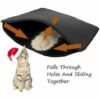 HANBING Pet Supplies Tapis De Litière Pour Chat Double Anti-dérapant En EVA Pour Cage De Chat (S Noir)