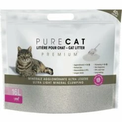 Litière Agglomérante Minérale 16 Litres Soit 10 Kg Pour Chat - Animallparadise