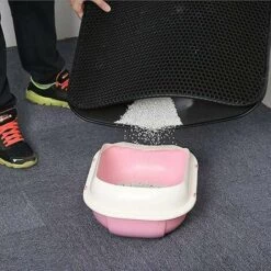 Kueatily Tapis De Litière Pour Chat, Nid D'abeille Double Couche De Litière De Piégeage Conception De Tapis De Litière -Promos Litière et bac à litière Magasin 57985109 3