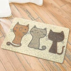 Ensoleillé Tapis De Bac à Litière Pour Chat 40 60 Cm Pvc Tapis De Bac à Litière Pour Chat Imperméable Et Antidérapant -Promos Litière et bac à litière Magasin 58060913 3