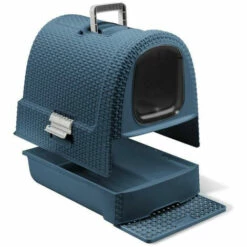 CURVER Maison De Toilette - Bleu - Pour Chat - 51 X 38,5 X 39,5 Cm -Promos Litière et bac à litière Magasin 58202216 3