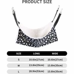 DENUOTOP Hamac Pour Chat Furet Rat Lapin Petit Chien Ou Tout Autre Petit Animal De Compagnie Chaton Cage (S:27 * 27cm, Black & White) -Promos Litière et bac à litière Magasin 58371657 3