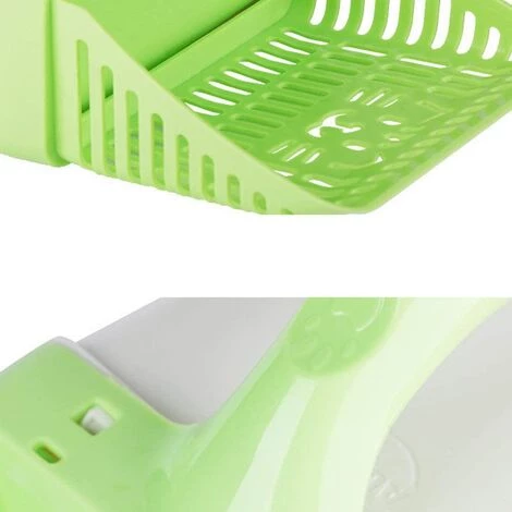 HKLFFJA Pelle à Litière Pour Chat,Pelle Chat Litiere Avec Support Nettoyeur Pour Chat Vert 4 HKLFFJA Pelle à Litière Pour Chat,Pelle Chat Litiere Avec Support Nettoyeur Pour Chat Vert – Image 2