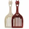 HKLFFJA 2 Pièces Pelle à Litière Pour Chat En Plastique Type Tête De Chat Pelle à Chat Rouge Et Blanc Pelle Litiere Chat De Fournitures Pour Animaux De Compagnie