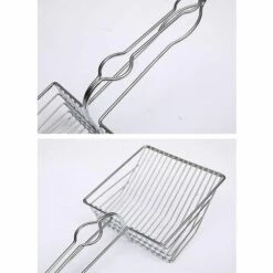 HKLFFJA Métal Chat Litière Pelle, Anticorrosion Chat Sable Pelle Tamis Maille Fine Animaux Poo Litière Propre Scoop Deep Pelle Pelle Anti-Rouille Litière Pour Animaux De Compagnie Cleaner Scooper -Promos Litière et bac à litière Magasin 58621817 3
