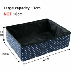 GALOZZOIT Litière Pliable Portable Pour Chat Général, étanche, Propre Et Douce Pour La Maison Et L'extérieur - Bleu, L -Promos Litière et bac à litière Magasin 58657679 2