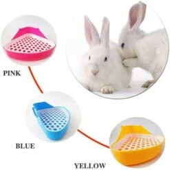 GDRHVFD Toilette Lapin Bac À Litière, Animal De Compagnie Litière Coin Des Plateaux Pour Lapin, Hamster (Bleu) -Promos Litière et bac à litière Magasin 58696741 3