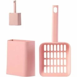 Kueatily Pelle à Litière Pour Chat Avec Support En Plastique Fournitures De Nettoyage Pour Animaux De Compagnie Pelle à Tamis