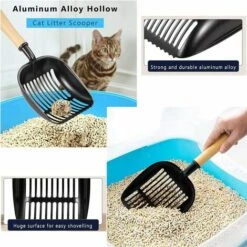 TINOR à Litière Pour Chat,Pelle à Litière Pour Chats Antiadhésive En Métal Avec Support Pelle à Litière De Toilettes Pour Chats – Bac à Litière De Chat Pour Toilettes By -Promos Litière et bac à litière Magasin 58831776 3