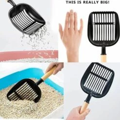 TINOR à Litière Pour Chat,Pelle à Litière Pour Chats Antiadhésive En Métal Avec Support Pelle à Litière De Toilettes Pour Chats – Bac à Litière De Chat Pour Toilettes By -Promos Litière et bac à litière Magasin 58831776 4