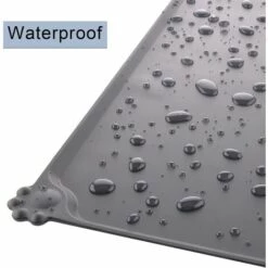 EINEMGELD Tapis Gamelle Chien, Tapis D’Alimentation Pour Chat En Silicone Aux Normes FDA, Imperméable Et Antidérapant, Gris, 47 X 30 Cm -Promos Litière et bac à litière Magasin 59144974 3