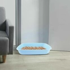 MEDIA WAVE STORE ® 80500 Bac à Litière Et Mangeoire Pour Chats 37x27x8,5H Cm Avec Seau Et écope | Couleur: Bleu -Promos Litière et bac à litière Magasin 59189524 5