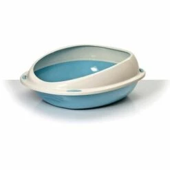 MEDIA WAVE STORE ® 10533 Litière Ouverte Pour Chats SHUTTLE à Bords Relevés Anti-projections 57 Cm | Couleur: Bleu -Promos Litière et bac à litière Magasin 59227701 2