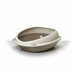 MEDIA WAVE STORE ® 10530 Litière Ouverte Pour Chats SHUTTLE à Bords Relevés Anti-projections 45 Cm | Couleur: Gris