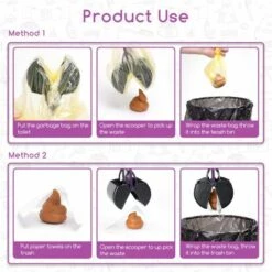 HEGUYEY Pelle Ramasse Crottes, 28cm Pelles Ramasse Crottes Pour Chiens Et Chat Pet, Poignée Facile à Presser Et Ressors Haute Tension -Promos Litière et bac à litière Magasin 59335560 2