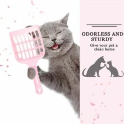 CATHERINE Pà Litière Pour Chat En Plastique Pà Litière Kitty Pà Litière Pour Animaux De Compagnie Tamis Pour Litière Pour Animaux De Compagnie Pour Nettoyage Des Toilettes De Sable De Chat -Promos Litière et bac à litière Magasin 59484675 5