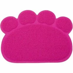 CATHERINE PVC Forme De Patte Chat Chien Tapis Bac à Litière Couverture Antidérapant Nourriture Eau Bol Alimentation Plateau -Promos Litière et bac à litière Magasin 59487125 5