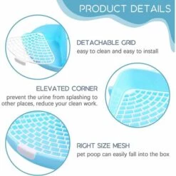 HKLFFJA Toilettes Pour Animaux De Petite Taille Avec Crochet, Triangle Anti-pulvérisation Pour Hamster, Chinchilla, Cochon D'Inde, Furet -Promos Litière et bac à litière Magasin 59658191 4