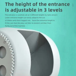 LIFCAUSAL Bac à Litière Pour Chat Autonettoyant, Toilette Automatique Pour Chat Entièrement Fermée Avec Interrupteur Tactile Anti-pincement, Facile à Nettoyer Par Un Bouton, Capot étanche Bac à Litière Automatique Pour Chats De Moins De 7,5 Kg 9 LIFCAUSAL Bac à Litière Pour Chat Autonettoyant, Toilette Automatique Pour Chat Entièrement Fermée Avec Interrupteur Tactile Anti-pincement, Facile à Nettoyer Par Un Bouton, Capot étanche Bac à Litière Automatique Pour Chats De Moins De 7,5 Kg -Promos Litière et bac à litière Magasin 59718611 3