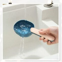 ROSIER Pelle à Nourriture Pour Animaux - Pelle Pour Aliments Chiens Animaux De Compagnie Poignée Avec Clip Sous Chien Chat Livre Pelle Soutirage Cuillère Cuisine 2 PCS (Indigo + Poussière, Gris Vert)——VEBTles -Promos Litière et bac à litière Magasin 59738526 4