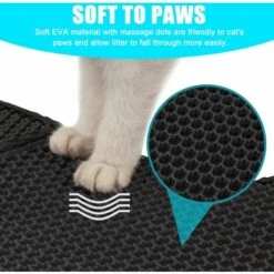 LIFCAUSAL Tapis De Litière Pour Chat Tapis Pliable Double Couche Pour Litière -Promos Litière et bac à litière Magasin 59795762 3