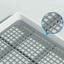 IRISFR Bac à Litière Pour Cochon D'Inde Avec Grille, Petit Animal Pour Cage, Bac à Litière Pour Lapin, Bac à Litière Pour Furet, Chinchilla, Rat,Lilaris -Promos Litière et bac à litière Magasin 59805345 3