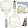 MINKUROW Pelle à Litière Pour Chat, 2 Pièces Scoop De Litière Pour Animaux Plastique Portable Pelle Litiere Chat Avec Poignée Antidérapante Pour Produits Nettoyage Litière Pour Chat