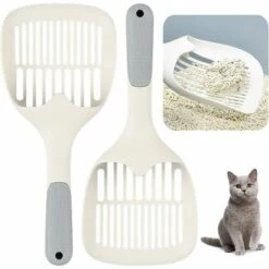 MINKUROW Pelle à Litière Pour Chat, 2 Pièces Scoop De Litière Pour Animaux Plastique Portable Pelle Litiere Chat Avec Poignée Antidérapante Pour Produits Nettoyage Litière Pour Chat