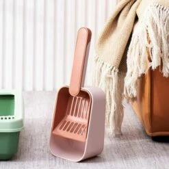 MINKUROW Pelle à Litière Pour Chat Pelle à Litière Pour Chat à Long Manche Pelle à Litière Pour Chat Avec Conteneur（rose） -Promos Litière et bac à litière Magasin 59867994 5