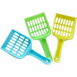 MINKUROW Pelle à Litière Pour Chat 3 Pièces Pelle Plastique Chat Pelle à Sable En Plastique Pelle Litiere Pelle Litiere Chat Pour Animaux De Compagnie（bleu, Vert, Jaune） -Promos Litière et bac à litière Magasin 59869260 3