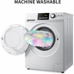 DENUOTOP Paniers Chat Chiens Lit Paniers Rond De 60 Cm, Coussin Animaux Donut De Compagnie Lavable Et Chaud Super Doux Et Confortable Pour Petits Chiens Et Chats - Coloré 9 DENUOTOP Paniers Chat Chiens Lit Paniers Rond De 60 Cm, Coussin Animaux Donut De Compagnie Lavable Et Chaud Super Doux Et Confortable Pour Petits Chiens Et Chats - Coloré -Promos Litière et bac à litière Magasin 60004435 3