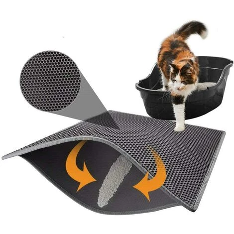 DENUOTOP Tapis Tapis De Litière Pour Chat En Nid D'abeilles Imperméable Double Couche 30 X 30 Cm. 3 DENUOTOP Tapis Tapis De Litière Pour Chat En Nid D'abeilles Imperméable Double Couche 30 X 30 Cm.