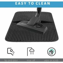 DENUOTOP Tapis De LitièRe Chat, Tapis LitièRe Pour Chat Pliable,ImperméAble Non Toxique Eva,Double Couche Nid D'Abeille,Facile à Nettoyer,ProtéGer Le Sol Et La Moquette 30x30cm -Promos Litière et bac à litière Magasin 60103016 5