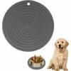 ROSIER 1 PCS Tapis Gamelle Chien Pour Chien Chat Tapis Portable En Silicone Set De Table En Silicone Pour Animal Domestique Animal De Compagnie Alimentaire éTanche Mat Aliment Chien Placemat，gris 24*0.35cm——VEBTles
