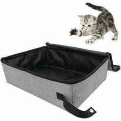 ROSIER Litière Pour Chat, étanche, Pliable, Avec Housse Pour Un Transport Facile (taille S)——VEBTles