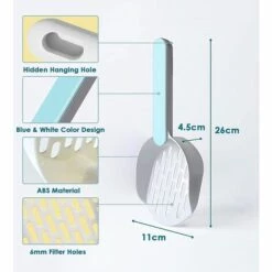 FVBJD Pelle à Litière Pour Chat, Scoop De Litière Pour Animaux, Fabriqué En Plastique Abs Durable Avec Une Poignée Confortable, Convient à La Plupart Des Types De Litière Pour Chat Et Litière Pour Chat -Promos Litière et bac à litière Magasin 60741426 2
