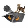 LTS FAFA Tapis De Litière Pour Chat Sunrain, Tapis De Protection De Sol Pour Mangeoire Pour Chat En Nid D'abeille Imperméable Pliable à Double Couche Et Tapis Facile à Nettoyer -Promos Litière et bac à litière Magasin 61134385 1