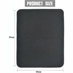 LTS FAFA Tapis De Litière Pour Chat Sunrain, Tapis De Protection De Sol Pour Mangeoire Pour Chat En Nid D'abeille Imperméable Pliable à Double Couche Et Tapis Facile à Nettoyer -Promos Litière et bac à litière Magasin 61134385 3